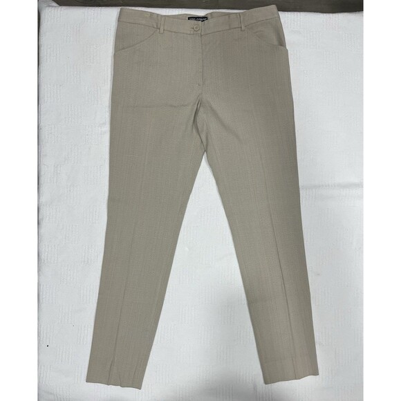 Dolce & Gabbana Dress Pants Tan Viscose Womens Size 46 Made in Italy Designer - Picture 1 of 5